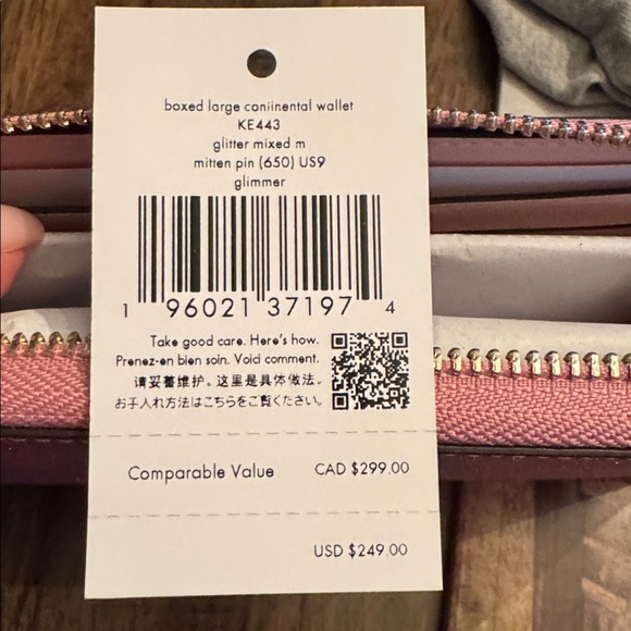 Kate Spade Glittery Pink Clutch - Picture 3 of 3